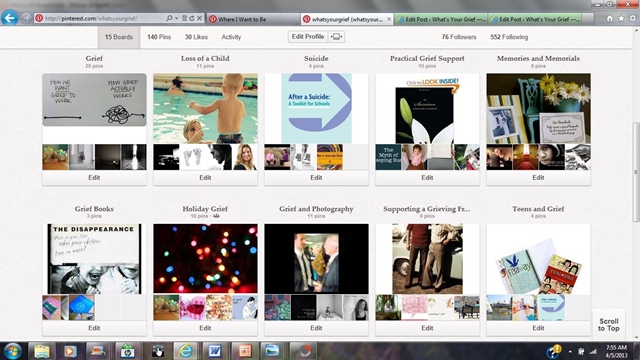 grief and pinterest: what's your grief pinterest boards