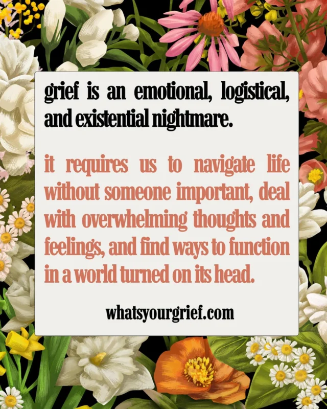 Tired of scrolling for support? 🌿 just a little reminder that the primary work of What’s Your Grief lives off of IG. If you’re looking for more grief support you can join our Grief Support Hub—a space where you can dive deeper into grief learning, get lots of creative coping tools and community connection, and get support without relying on social media algorithms! It can be a great supplement grief therapy or a creative alternative to traditional grief counseling & support groups. Cheers to healing spaces that go beyond the feed 🫠. 

Link is in bio or, if you comment with “Hub” below we’ll DM you the link that includes more details and how to sign up. ✨ 

#grief #onlinegriefsupport #griefclubhub #grieverhub #griefsupport #healingtogether #WhatsYourGrief